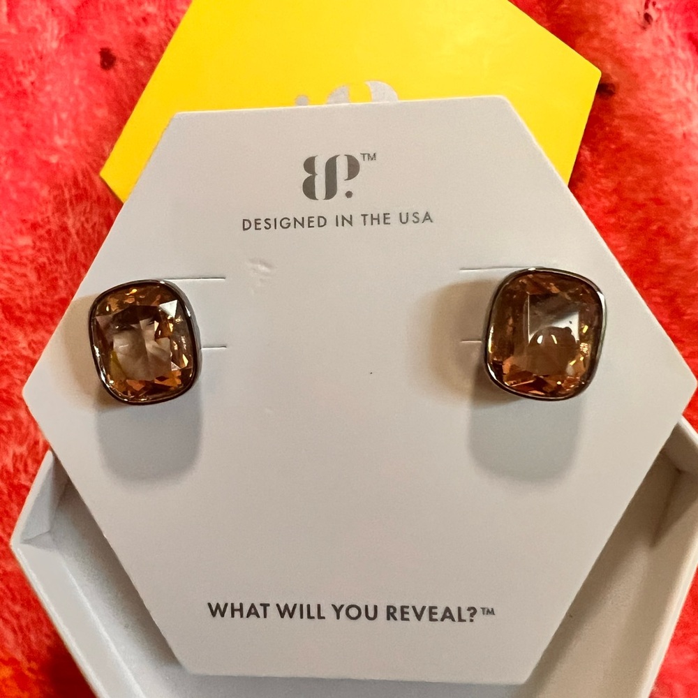 BP. Smokey Topaz Zirconia Earrings
